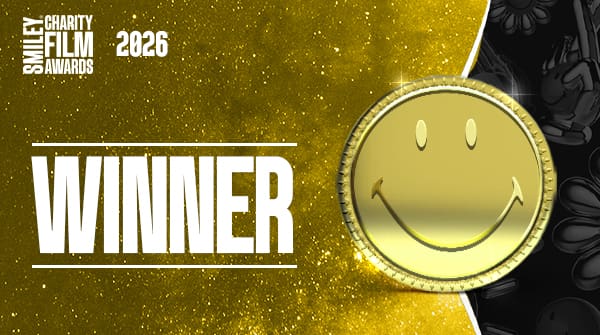 Text only image saying Winner and Smiley Charity Film Awards 2026