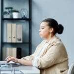 Woman on computer